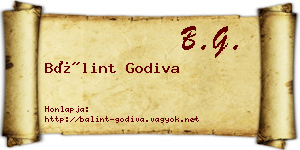 Bálint Godiva névjegykártya